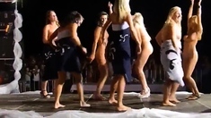 Women Dancing Naked on Stage