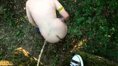 Slave Outdoor Piss And Fuck