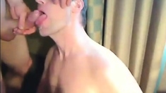 Shooting A Load On My Twink Buddy's Tongue On Webcam