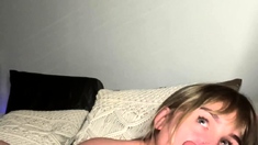 Hot blonde amateur girl nice blowjob on webcam